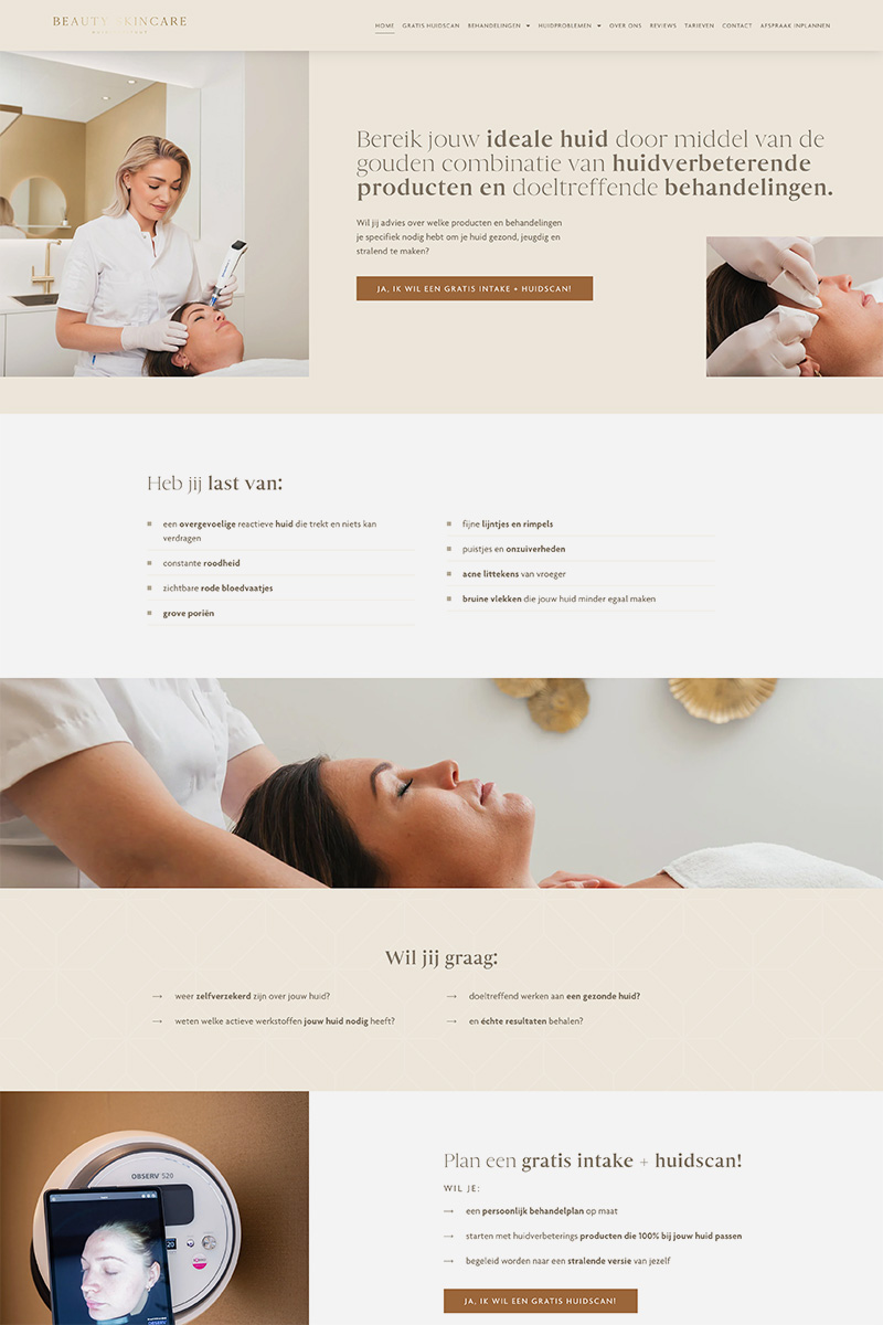 Huidkliniek-website-ontwerp-Beauty-Skincare